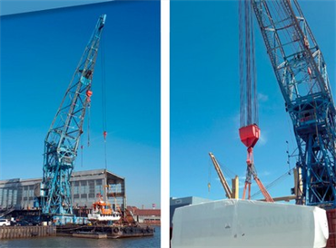 150-tonne Self-Propelled Revovling Crane Barge