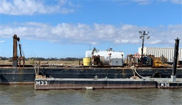 36-feet x 12.5-feet Work Spud Barges (2)